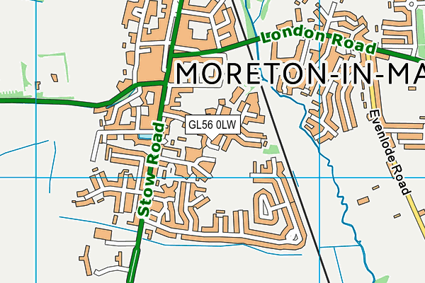 GL56 0LW map - OS VectorMap District (Ordnance Survey)