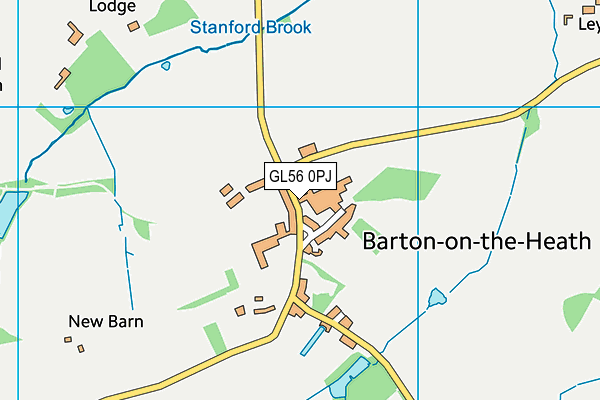 GL56 0PJ map - OS VectorMap District (Ordnance Survey)