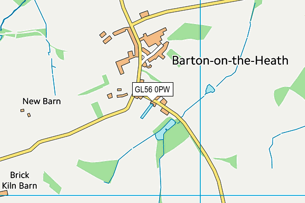 GL56 0PW map - OS VectorMap District (Ordnance Survey)