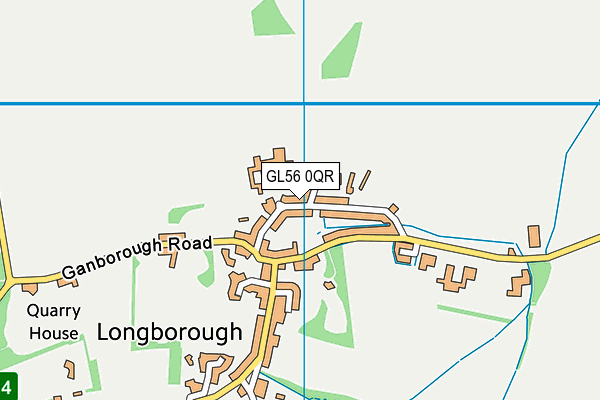 GL56 0QR map - OS VectorMap District (Ordnance Survey)