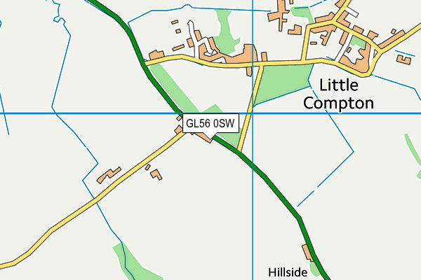 GL56 0SW map - OS VectorMap District (Ordnance Survey)