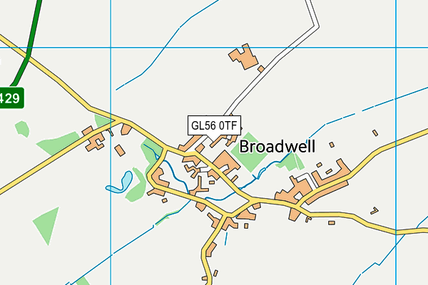 GL56 0TF map - OS VectorMap District (Ordnance Survey)