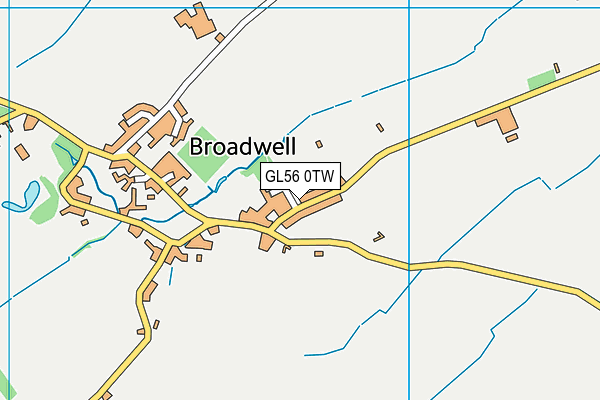 GL56 0TW map - OS VectorMap District (Ordnance Survey)