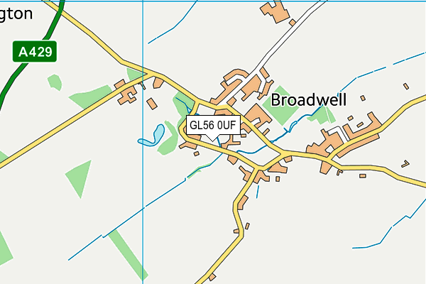 GL56 0UF map - OS VectorMap District (Ordnance Survey)