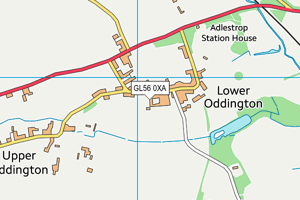 GL56 0XA map - OS VectorMap District (Ordnance Survey)