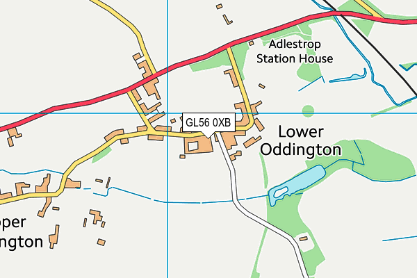 GL56 0XB map - OS VectorMap District (Ordnance Survey)