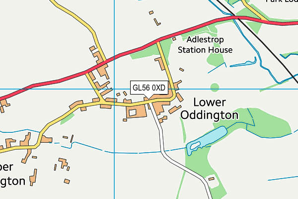 GL56 0XD map - OS VectorMap District (Ordnance Survey)