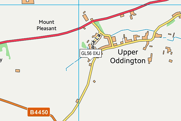 GL56 0XJ map - OS VectorMap District (Ordnance Survey)