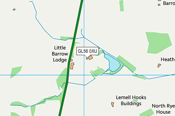 GL56 0XU map - OS VectorMap District (Ordnance Survey)