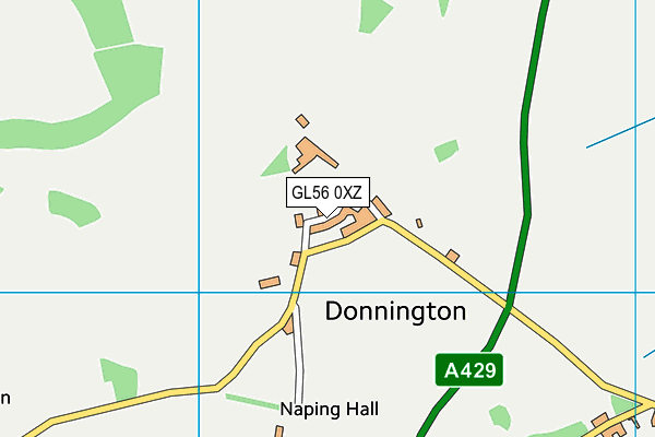 GL56 0XZ map - OS VectorMap District (Ordnance Survey)