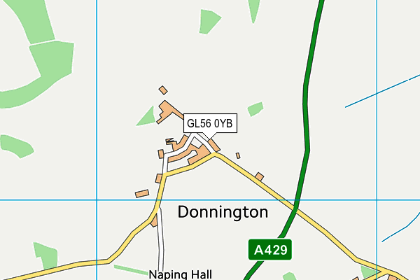 GL56 0YB map - OS VectorMap District (Ordnance Survey)