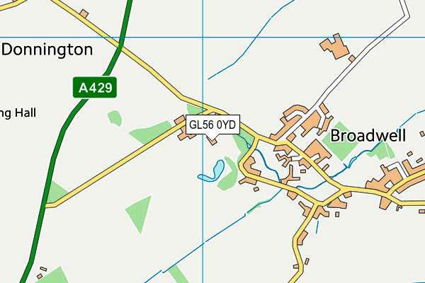 GL56 0YD map - OS VectorMap District (Ordnance Survey)