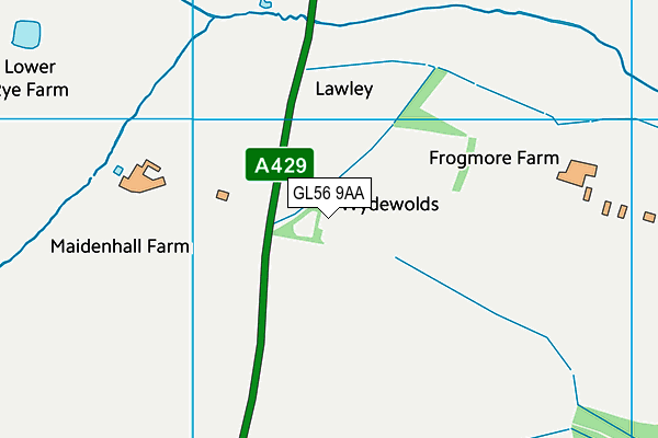 GL56 9AA map - OS VectorMap District (Ordnance Survey)