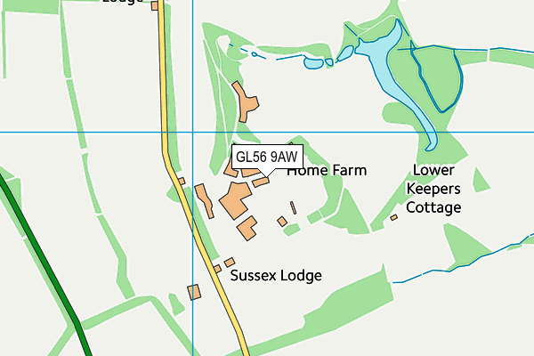 GL56 9AW map - OS VectorMap District (Ordnance Survey)