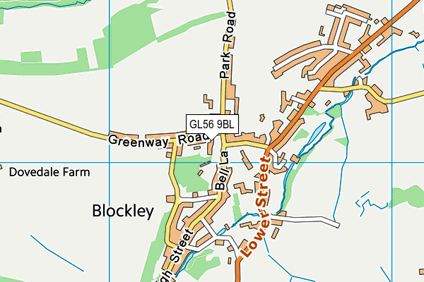 GL56 9BL map - OS VectorMap District (Ordnance Survey)