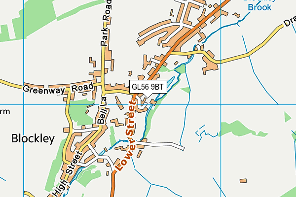 GL56 9BT map - OS VectorMap District (Ordnance Survey)