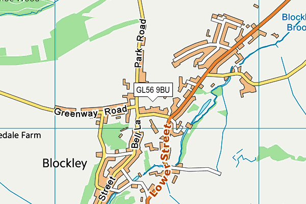 GL56 9BU map - OS VectorMap District (Ordnance Survey)