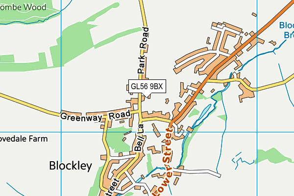 GL56 9BX map - OS VectorMap District (Ordnance Survey)