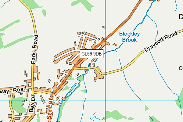 GL56 9DB map - OS VectorMap District (Ordnance Survey)