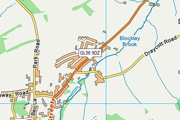 GL56 9DZ map - OS VectorMap District (Ordnance Survey)