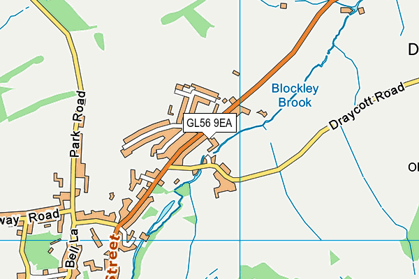 GL56 9EA map - OS VectorMap District (Ordnance Survey)