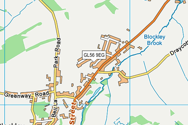 GL56 9EG map - OS VectorMap District (Ordnance Survey)