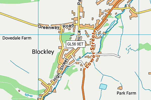 GL56 9ET map - OS VectorMap District (Ordnance Survey)