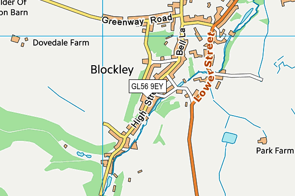 GL56 9EY map - OS VectorMap District (Ordnance Survey)