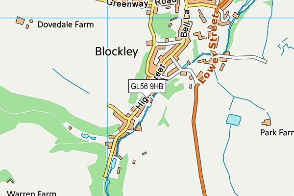 GL56 9HB map - OS VectorMap District (Ordnance Survey)