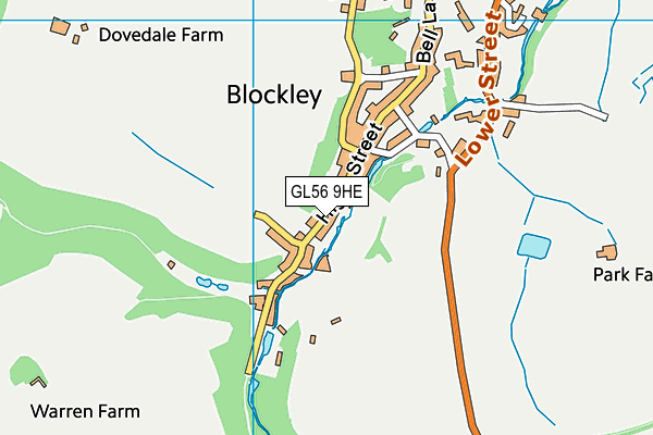 GL56 9HE map - OS VectorMap District (Ordnance Survey)