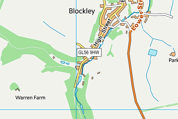 GL56 9HW map - OS VectorMap District (Ordnance Survey)