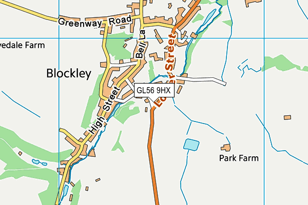 GL56 9HX map - OS VectorMap District (Ordnance Survey)