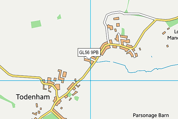 GL56 9PB map - OS VectorMap District (Ordnance Survey)