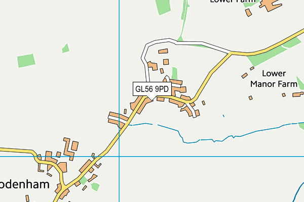 GL56 9PD map - OS VectorMap District (Ordnance Survey)