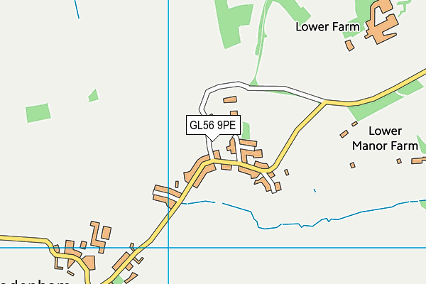 GL56 9PE map - OS VectorMap District (Ordnance Survey)