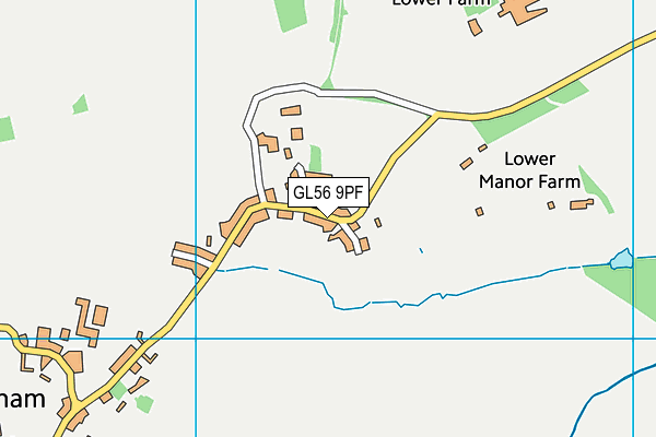 GL56 9PF map - OS VectorMap District (Ordnance Survey)