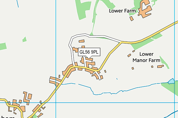 GL56 9PL map - OS VectorMap District (Ordnance Survey)