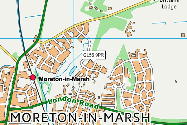 GL56 9PR map - OS VectorMap District (Ordnance Survey)