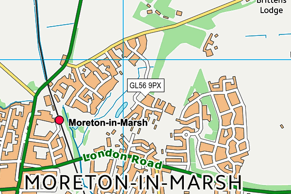 GL56 9PX map - OS VectorMap District (Ordnance Survey)