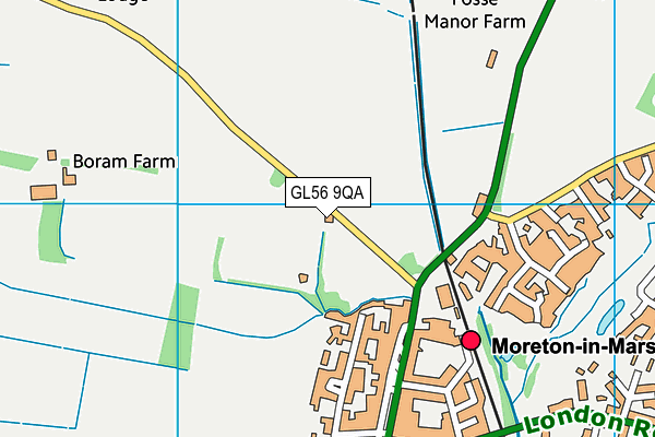 Moreton-in-marsh Cricket Club map (GL56 9QA) - OS VectorMap District (Ordnance Survey)
