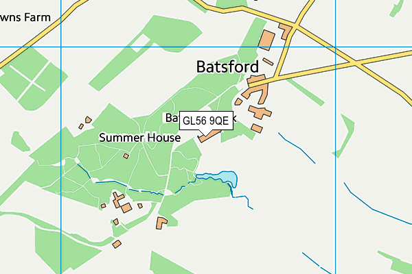 GL56 9QE map - OS VectorMap District (Ordnance Survey)