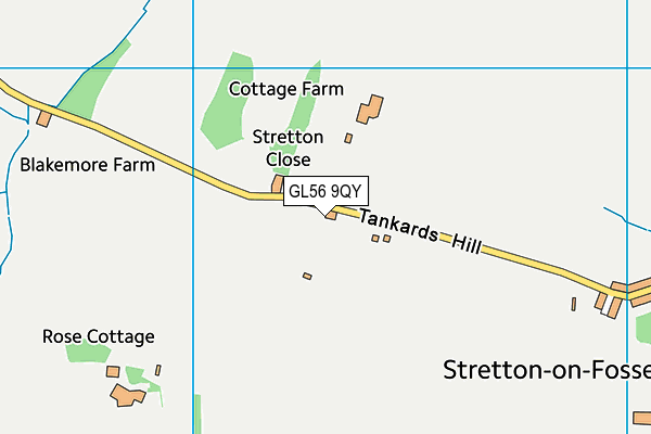 GL56 9QY map - OS VectorMap District (Ordnance Survey)