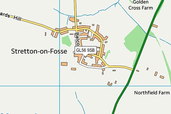 GL56 9SB map - OS VectorMap District (Ordnance Survey)