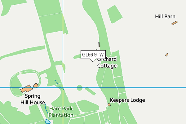 GL56 9TW map - OS VectorMap District (Ordnance Survey)