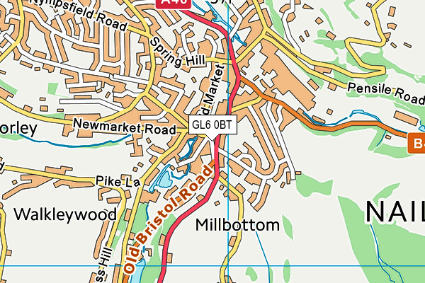 GL6 0BT map - OS VectorMap District (Ordnance Survey)