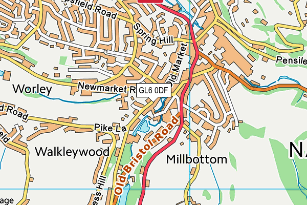 GL6 0DF map - OS VectorMap District (Ordnance Survey)