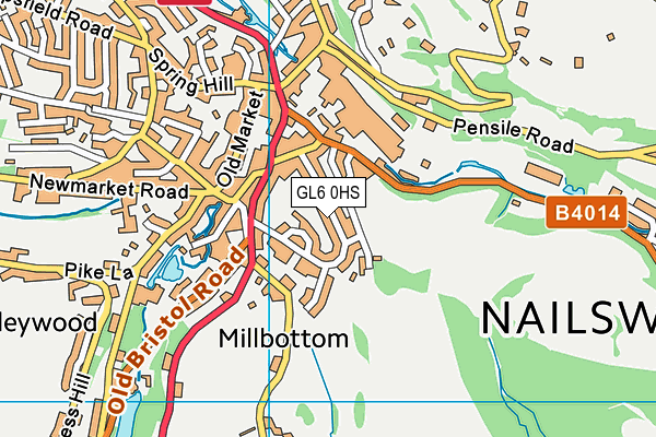 GL6 0HS map - OS VectorMap District (Ordnance Survey)