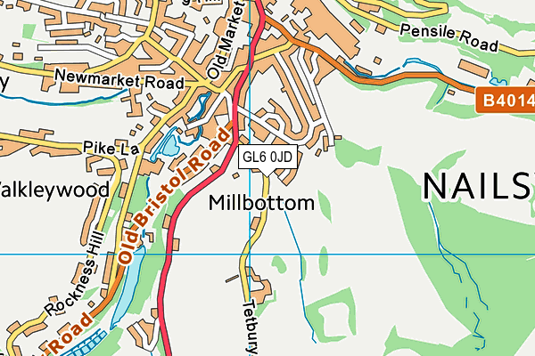 GL6 0JD map - OS VectorMap District (Ordnance Survey)