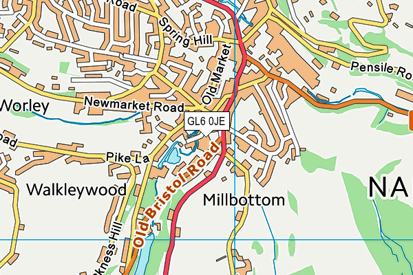 GL6 0JE map - OS VectorMap District (Ordnance Survey)