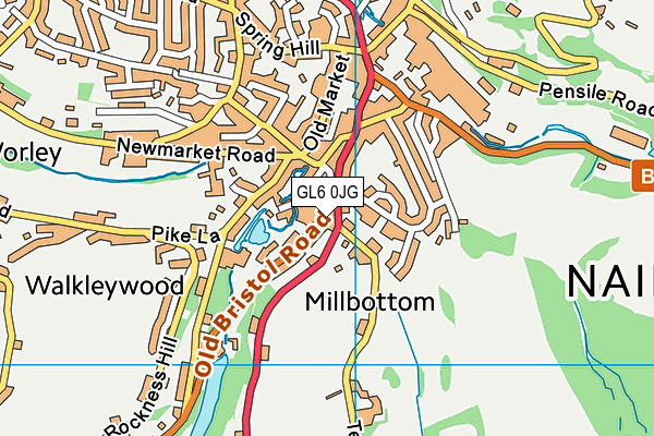 GL6 0JG map - OS VectorMap District (Ordnance Survey)